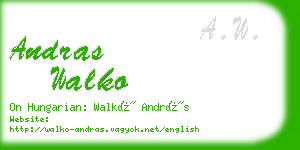 andras walko business card